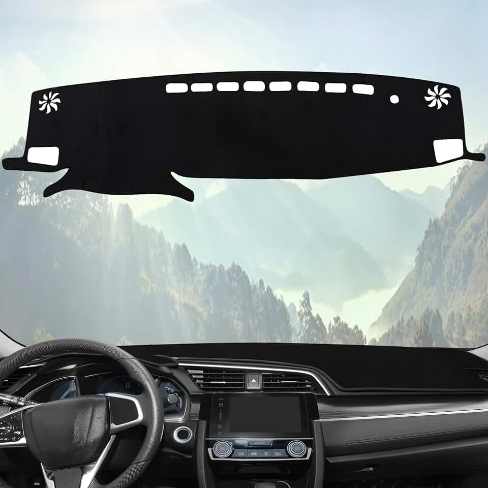 Dash Cover Custom Fit for Toyota Highlander 2020-2026 Advanced Sun Glare Reducer UV Protection Dashboard Cover Mat Premium Black Flannel Dash Mat Non-Slip Easy Install