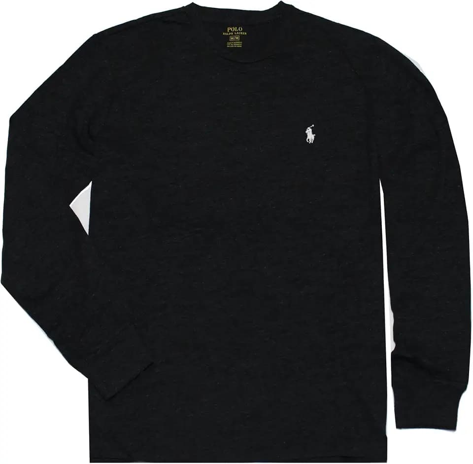 Polo Ralph Lauren Men's Long Sleeve Pony Logo T-Shirt - Medium - Black Charcoal
