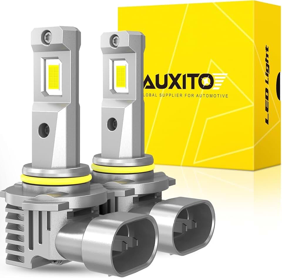 AUXITO 9005 LED Bulbs, 30000LM 900% Brightness, 6500K Cool White，Pack of 2