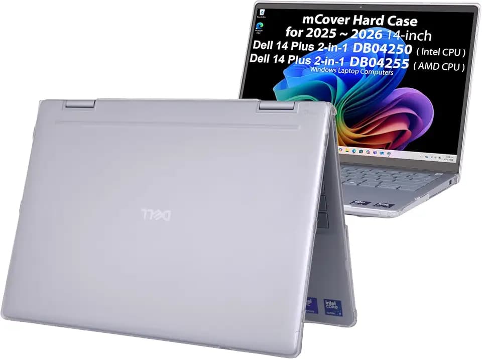 mCover Case ONLY Compatible for 2025-2026 14" Dell 14 Plus 2-in-1 DB04250 / DB04255 Windows Laptop PC (NOT Fitting Any Other Dell Models)- Clear