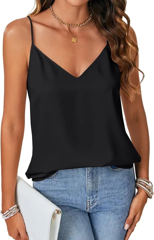 OPOIPIN Women's Silk Satin Sexy Tank Tops