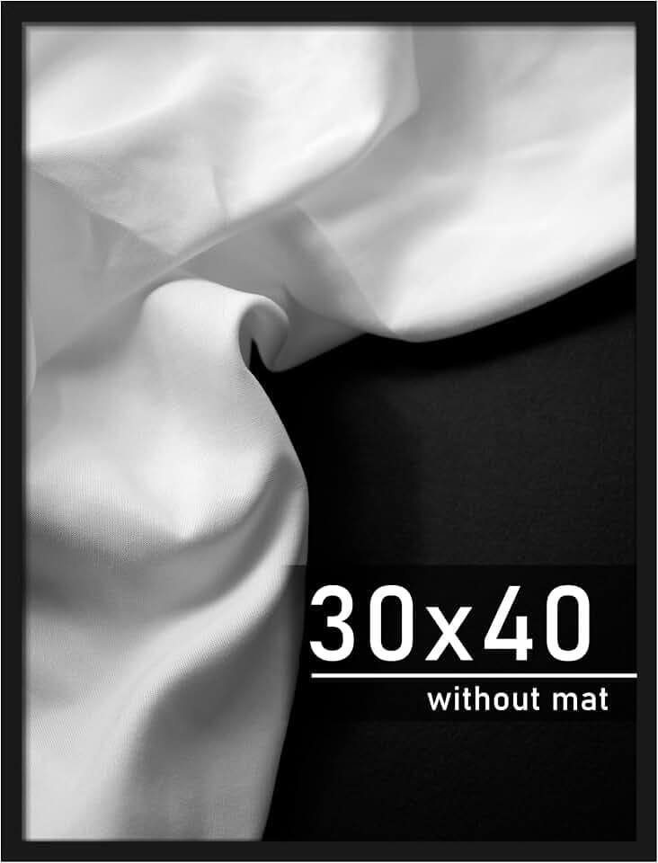 Picrit 30x40 Picture Frame, Poster Frame for Wall Mounting, Black