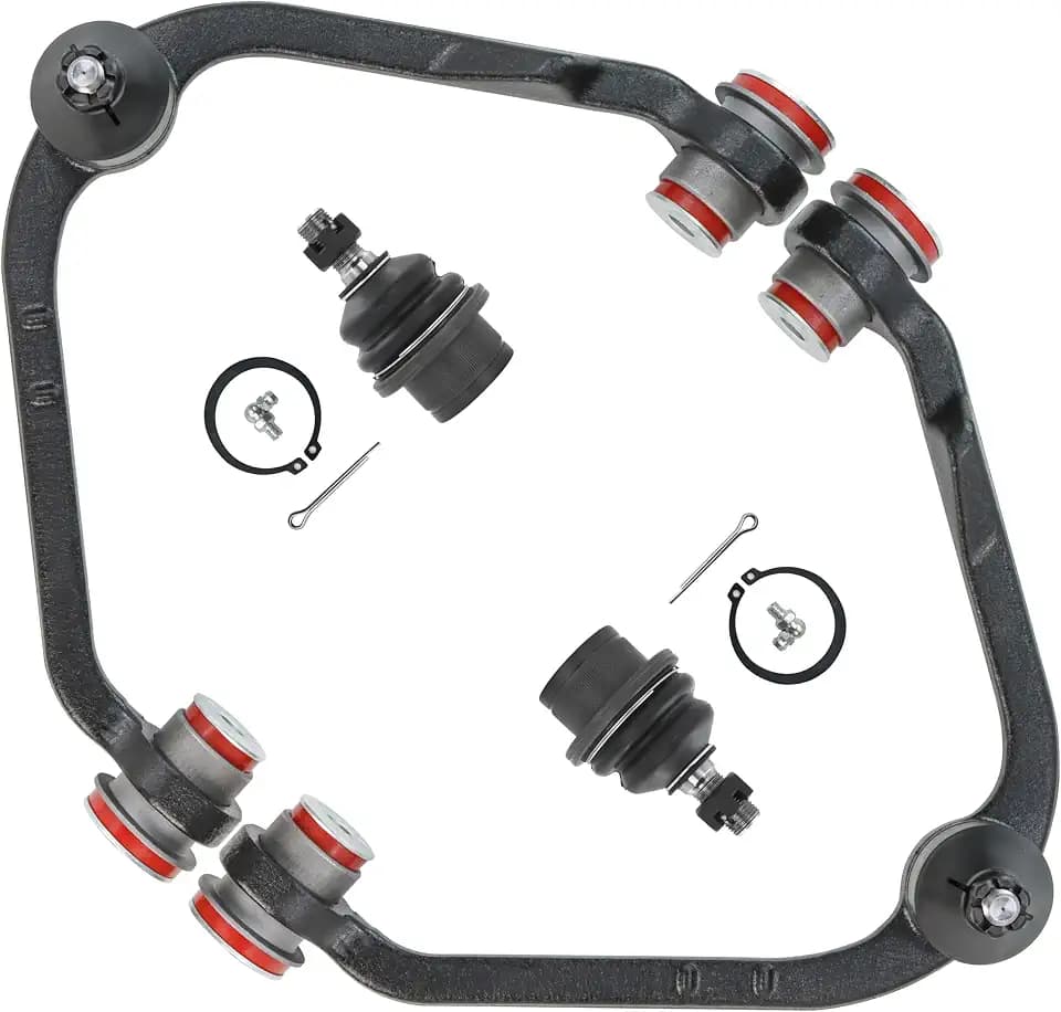 2WD 4PC Front Upper Control Arm + Lower Ball Joints for 1997-2003 Ford F-150,1997-2002 Ford Expedition, Lincoln Navigator Blackwood, Upper Control Arms with Ball Joints Lower Ball Joints K8726T K8728T
