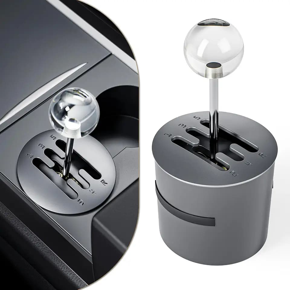 MIFMIA Cup Holder Shifter for Tesla Model 3, Model Y Accessories, Model 3 Highland, Model Y Juniper Accessories, Manual Gear Stick Control Sense, Rediscover Mechanical Feel, Crystal