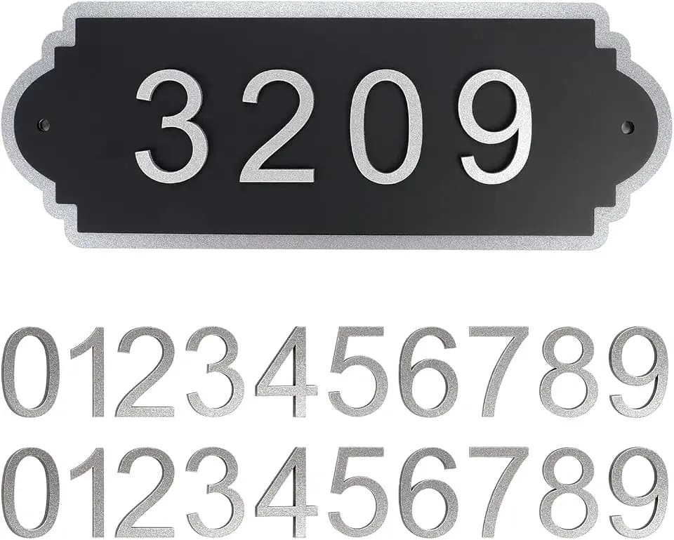 Address plaque for house 0-9