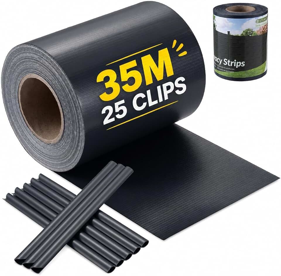 Velway PVC Sichtschutzstreifen 35 m x 19 cm 450 g/m² Sichtschutz Zaunfolie