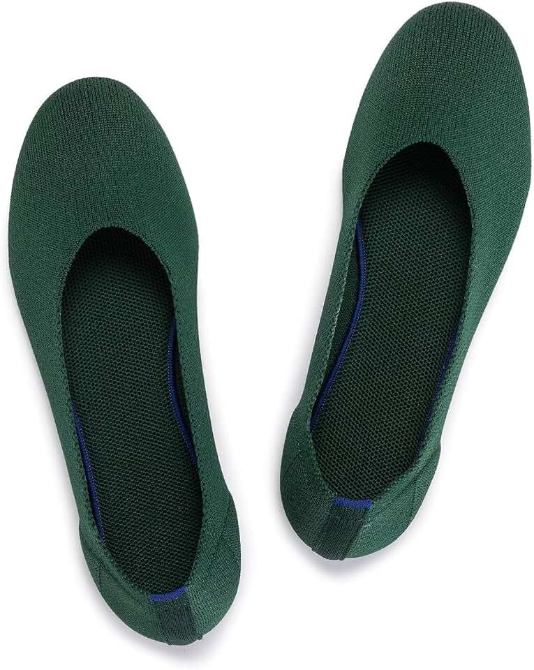 Frank Mully Women’s Ballet Flat Shoes Knit Dress Shoes Round Toe Slip On Ballerina Flats for Woman Low Wedge Comfort Soft