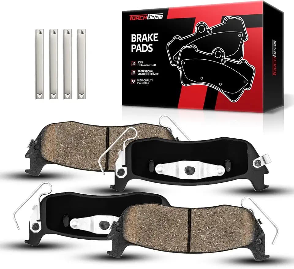 Torchbeam Ceramic Rear Brake Pads for Jeep Grand Cherokee 2005-2010, Commander 2006-2010, Performance Brakes Kits for NISSAN TITAN 2004-2015, Armada 2005-2015, Pathfinder Armada 2004, #D1041 4pcs