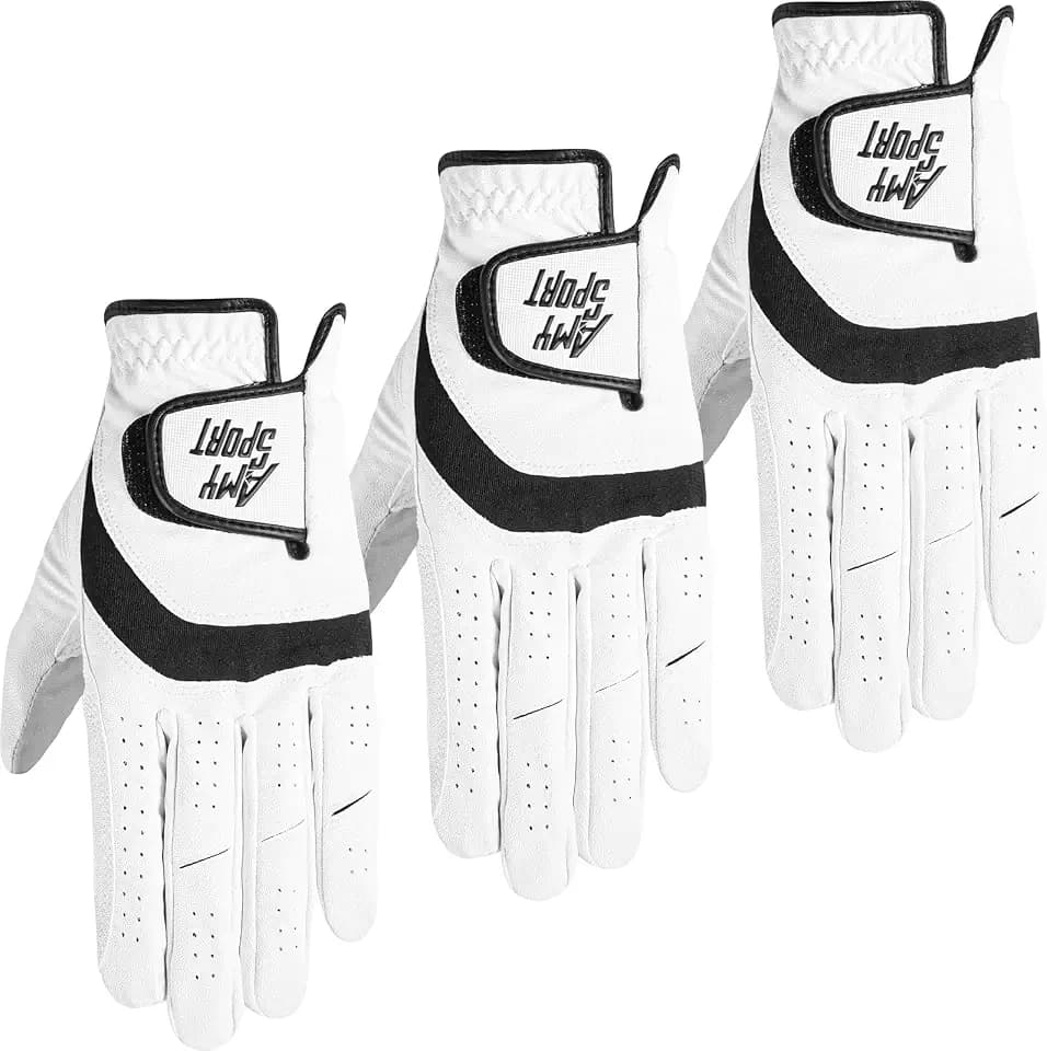 Amy Sport Golf Gloves Men Left or Right Hand 3 Pack