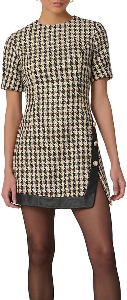 Shoshanna Women's Houndstooth Tweed Irene Dress