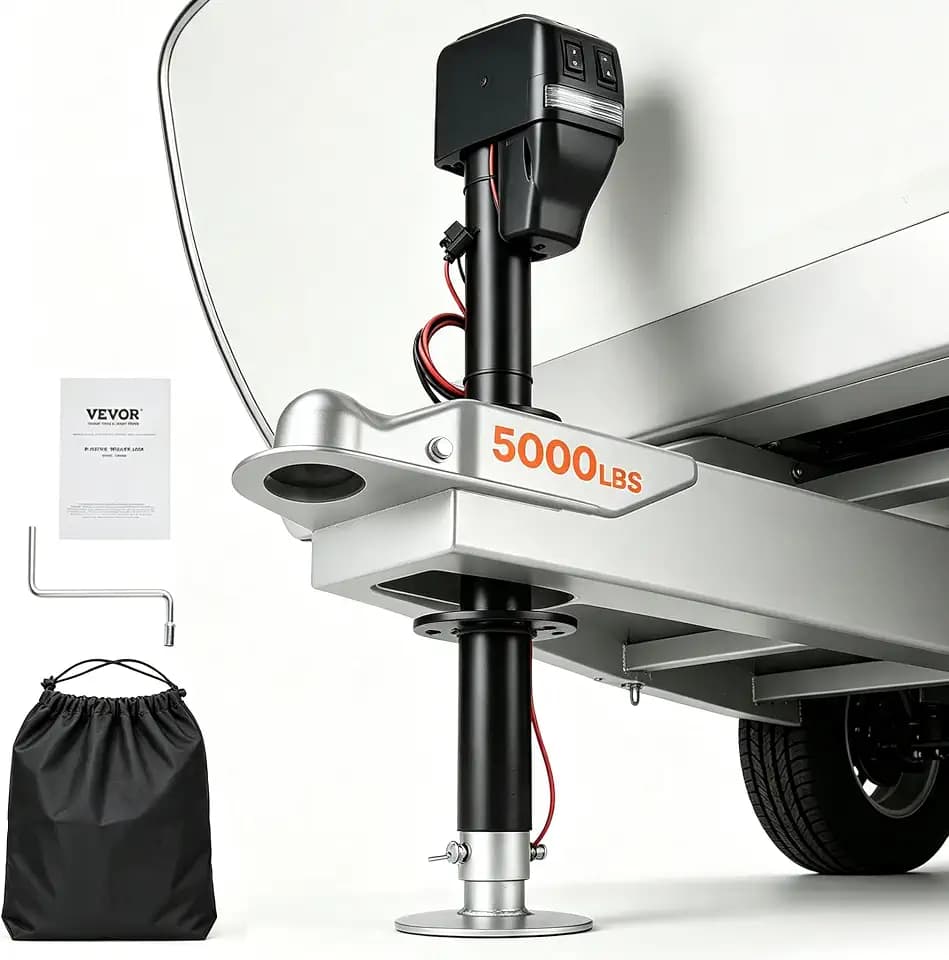 VEVOR Electric Trailer Jack, Power Tongue Jack Weight Capacity 4000 lbs, 9.84"-33.85" Electric Tongue Jack with Waterproof Cover for Lifting RV Trailer, Horse Trailer, Utility Trailer, Yacht Trailer