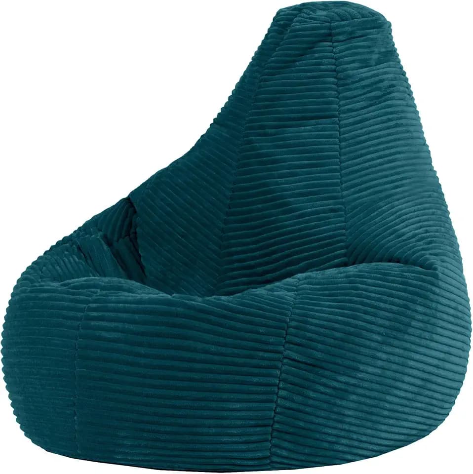 Icon Dalton Cord Sitzsack Kinder mit Füllung, Blaugrün