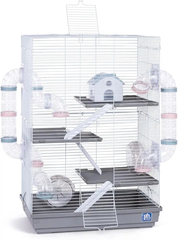 Prevue Pet Products Hamster Playhouse Gray 4-Level Cage - Gray