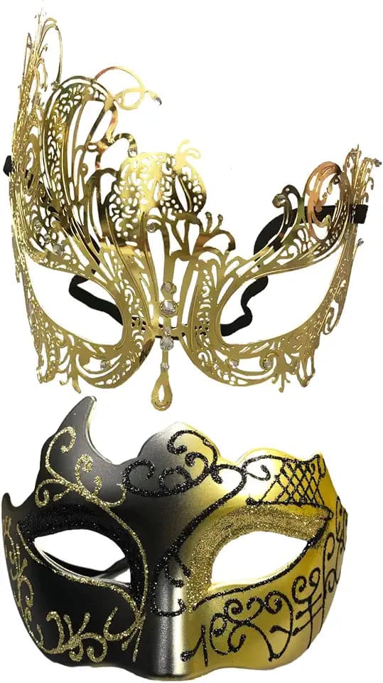 Masquerade Mask for Couples Mardi Gras Venetian Mask Set