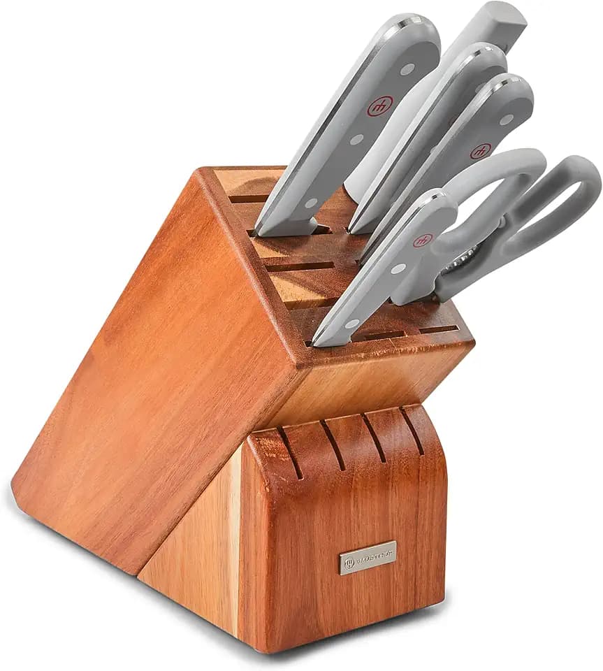 WÜSTHOF Gourmet Grey 7-Piece Knife Block Set