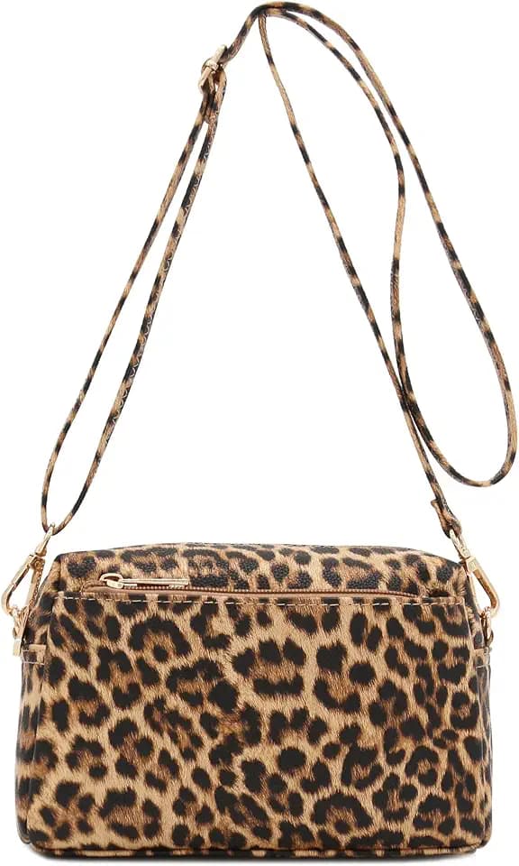 FashionPuzzle Triple Zip Small Crossbody Bag
