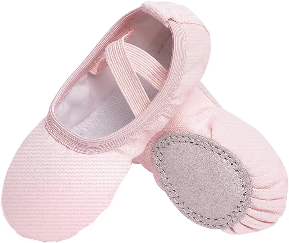 Stelle Canvas Ballet Shoes Toddler Girls No-Tie Ballet Slippers