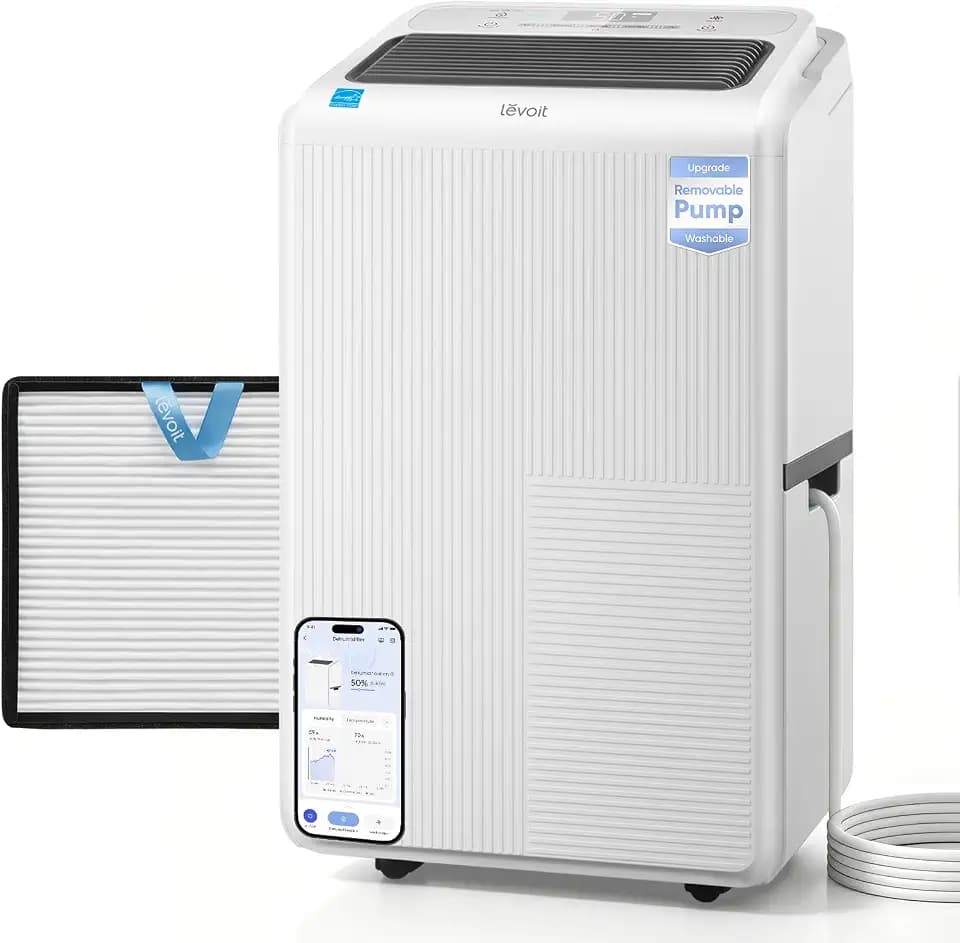Levoit Dehumidifier for Basement & Home, DOE 25 Pint/Day (Max 84 Pint/Day)