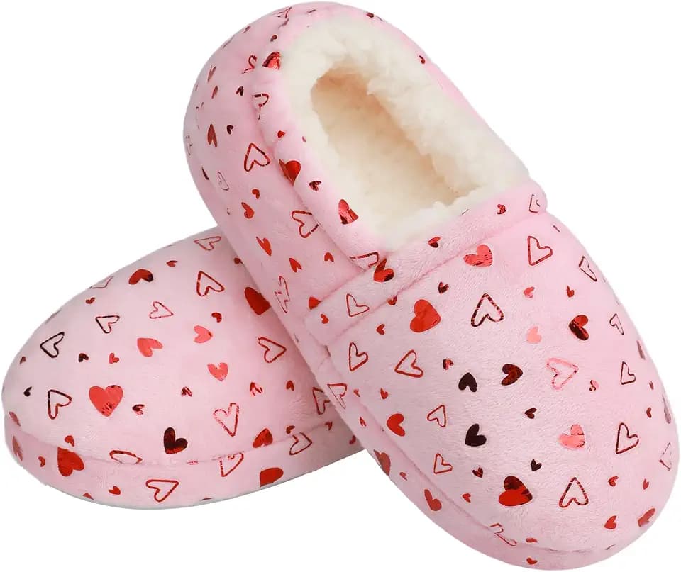 MIXIN Girls Slippers Mermaid Princess No-Slip Memory Foam Slippers Soft Rubber Sole House Shoes for Bedroom Indoor Outdoor (Toddler/Little/Big Kid)