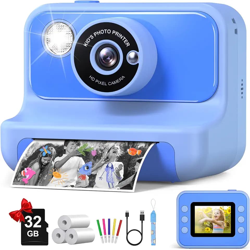 Kids Camera Instant Print, Christmas Birthday Gifts for Girls and Boys