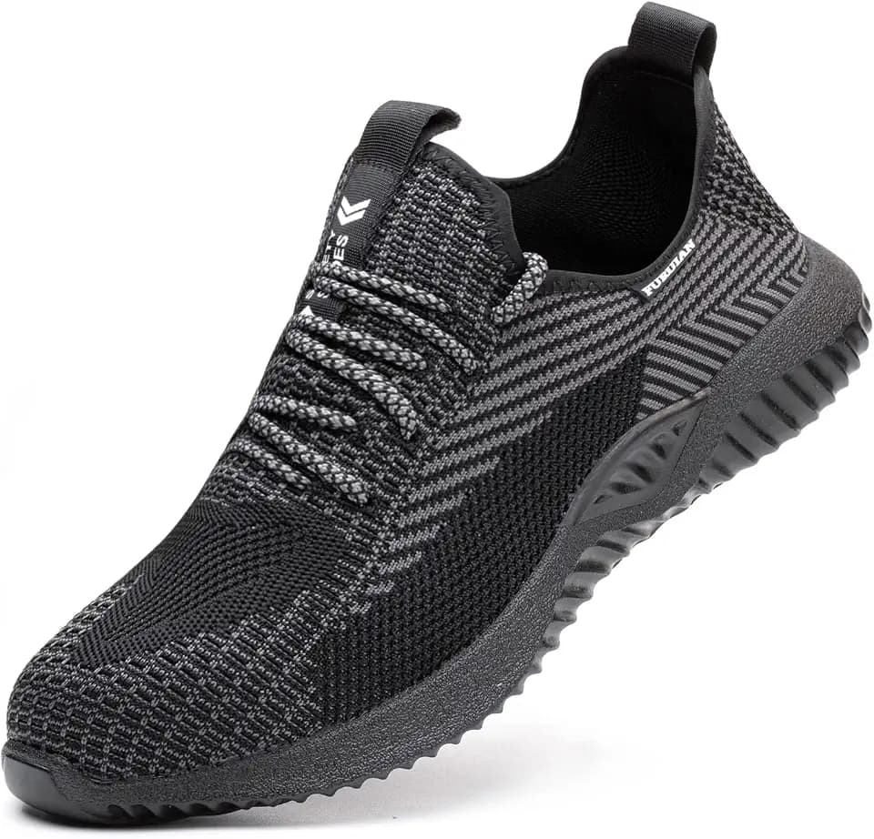 Furuian Steel Toe Work Shoes for Men Women Safety Construction Sneakers