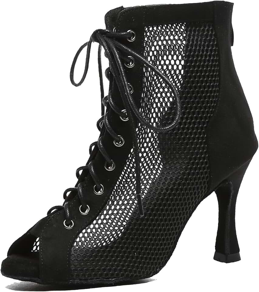 Sexy Damen Ballroom Tanzschuhe Offene Tanzen Stiefeletten Abend Prom Sandalen