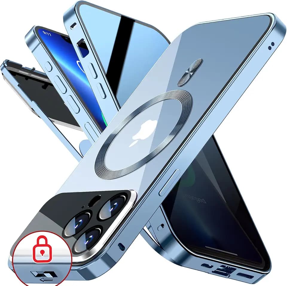 Magnetic Privacy Case for iPhone 13 Pro Max,Full Camera Protection