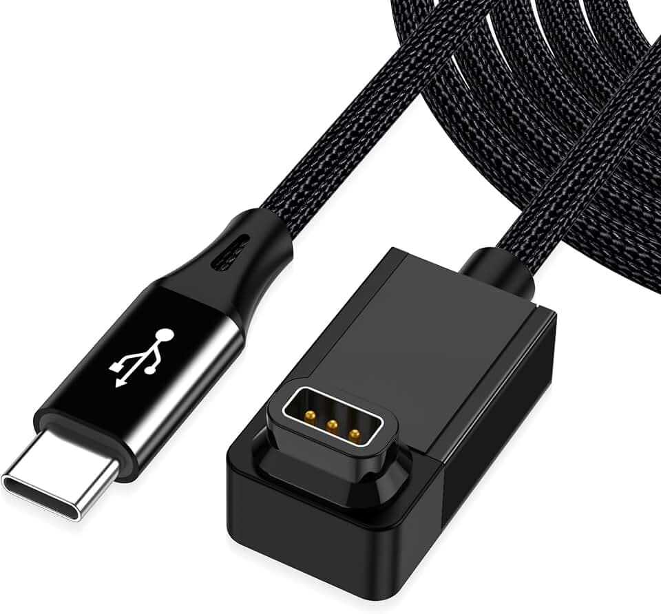 AGVEE 6.6ft Charger for Coros Smartwatch, L-Shape Right Angle