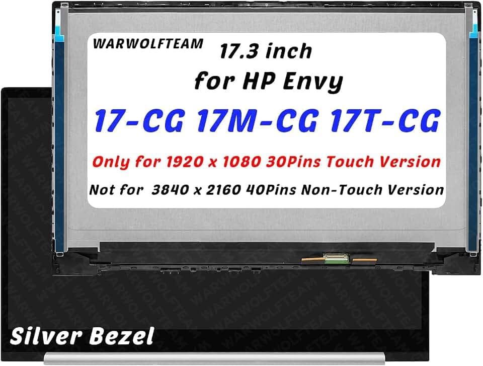 for HP Envy 17-CG 17M-CG 17T-CG FHD LCD Touch Screen Silver
