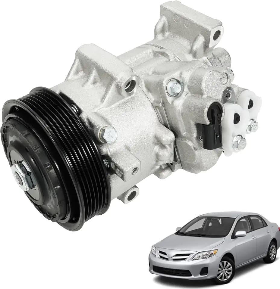 LEAPTREND AC A/C Compressor with Clutch Fit for Toyota Corolla 1.8L 2011 2012 2013 Matrix 1.8L 2013 Replace 178322 8831002711 8831002710, 12V Air Conditioning Compressor