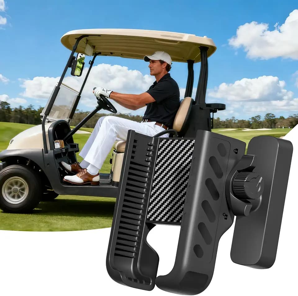 Magnetic Golf Cart Phone Holder for Club Car Yamaha, Black