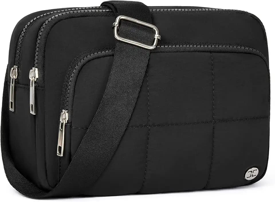 Telena 3-Zip Crossbody Bags for Women Anti Theft Cross Body Bag for Woman