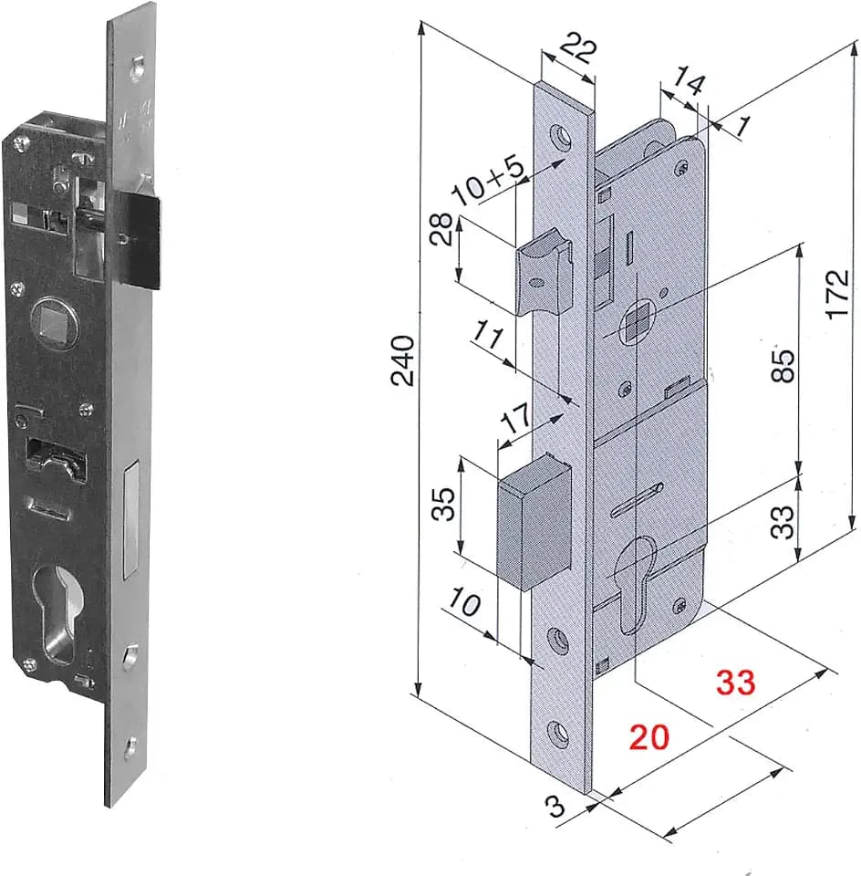 Schlösser Welka Tore 25 mm