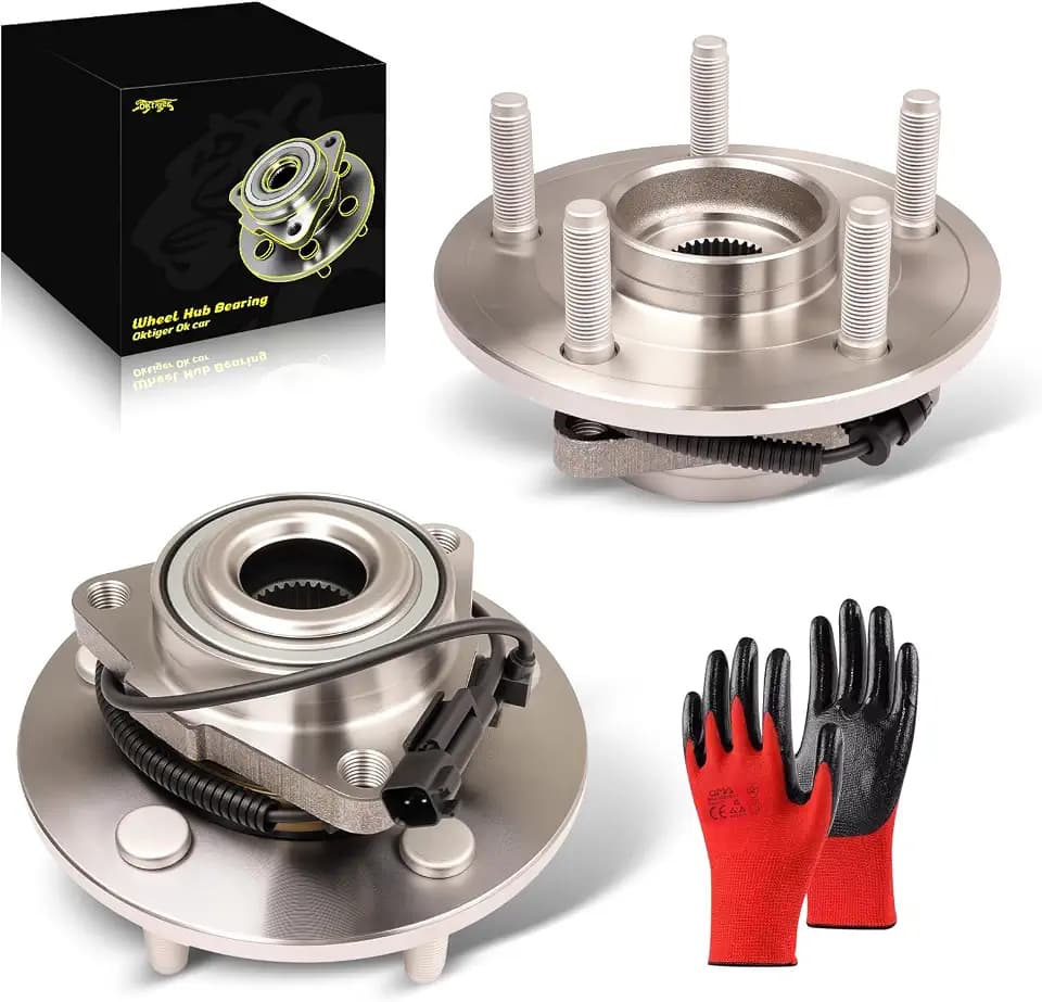 Oktiger Front Wheel Bearing Hub Assembly with ABS & 5-Lug for Ram 1500 2012 2013 2014 2015 2016 2017 2018, 1500 Classic 2019-2022, 3.0L 3.6L 3.7L 4.7L 5.7L V6 V8, Set of 2 OE#515151