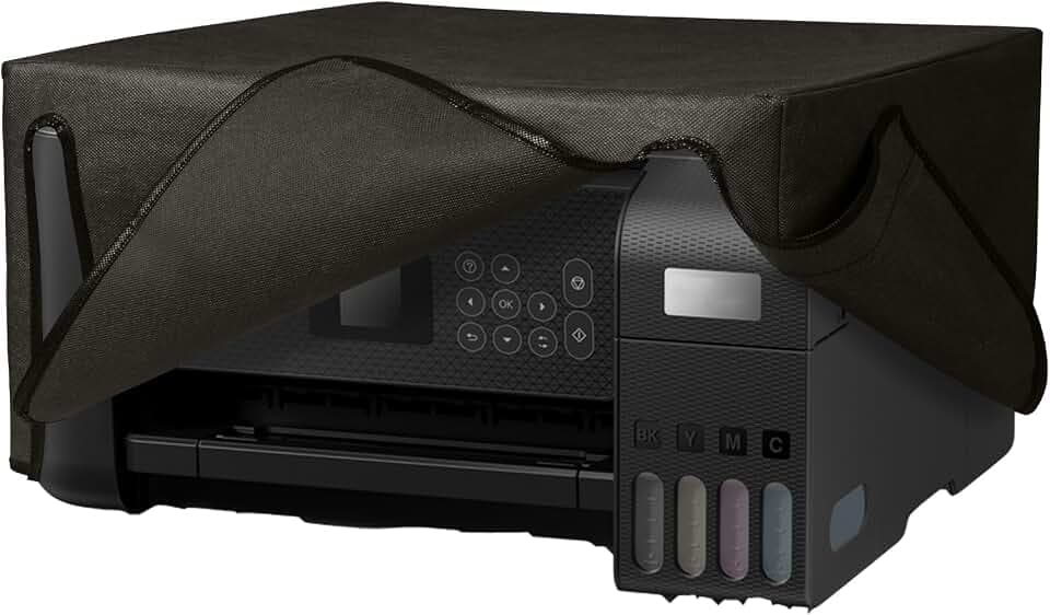 kwmobile Cover kompatibel mit Epson EcoTank ET-2820 / ET-2810/2870 / 2880/2861 / 2862 - Tasche Hülle Drucker - Staubschutzhülle Schutzhaube Schutzhülle - Dunkelgrau