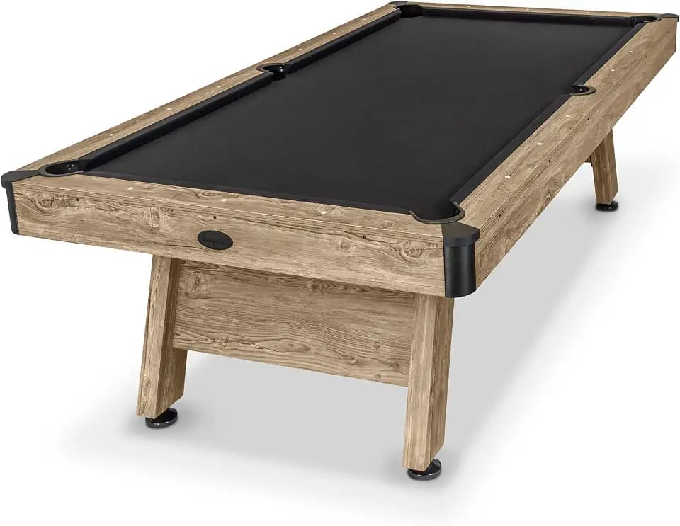 GoSports 7 and 8 ft Pool Tables with Wood Finish - Gray, Black, or Green Felt - Accessories Not Included