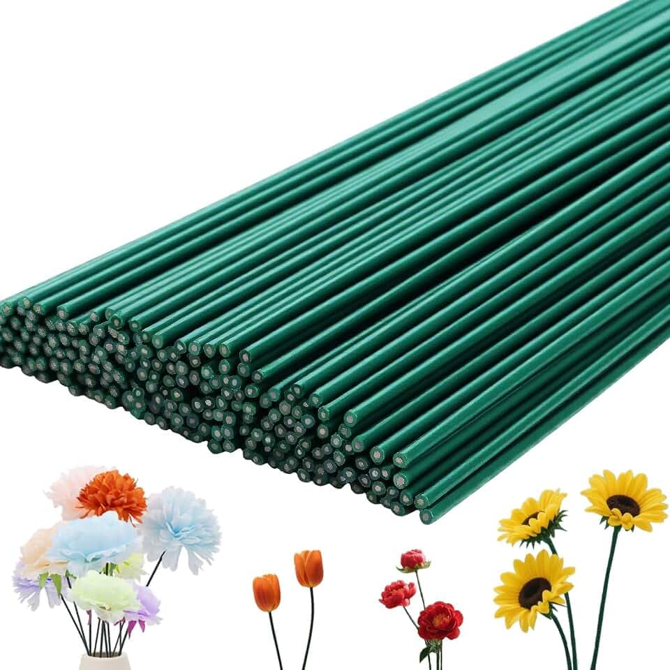 Blumendraht 100 Stück 30 cm Dunkelgrün Ø2 mm Floristendraht