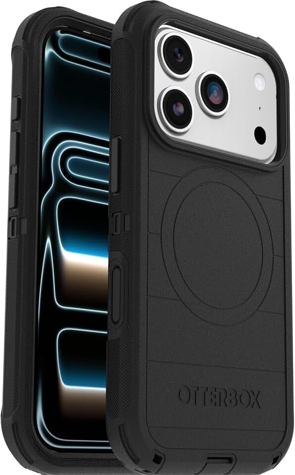 OtterBox Defender Pro MagSafe Hülle für iPhone 18 Pro/17 Pro, Schwarz