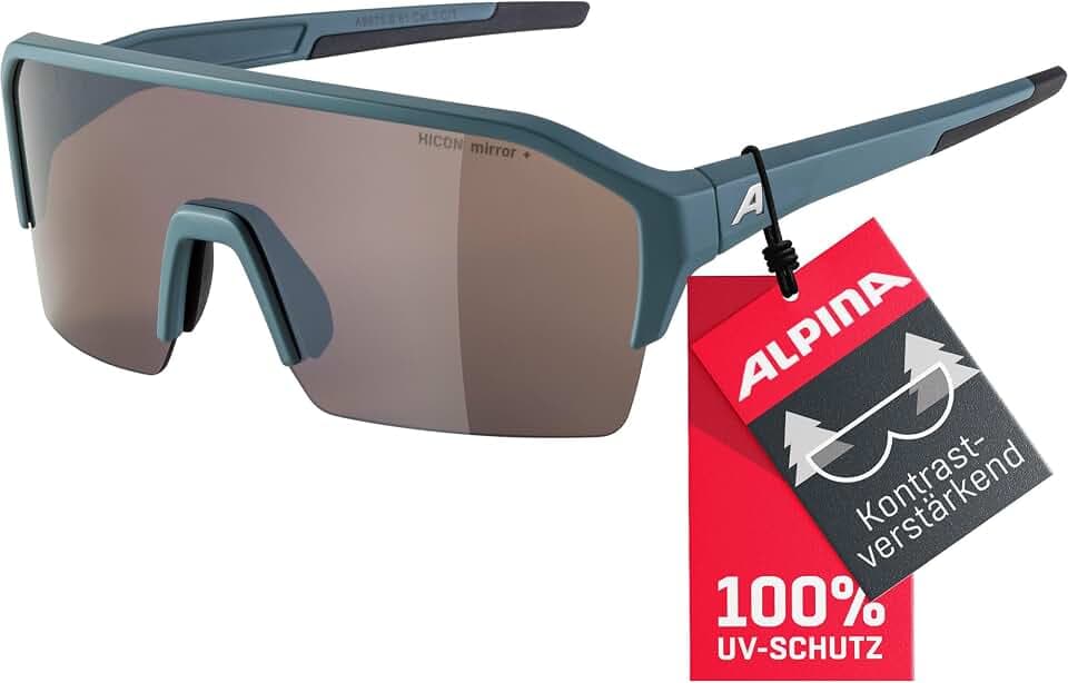 ALPINA RAM HR Q-LITE V - Verspiegelte, Kontrastverstärkende & Beschlagfreie Sport- & Fahrradbrille Mit 100% UV-Schutz Für Erwachsene