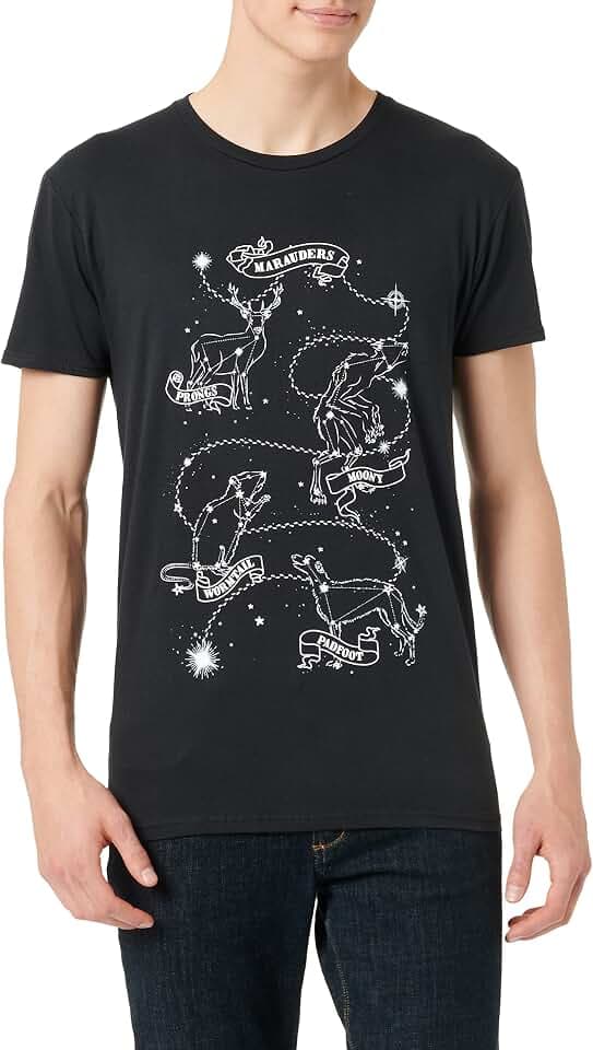 T-Shirt Harry Potter, Schwarz, L
