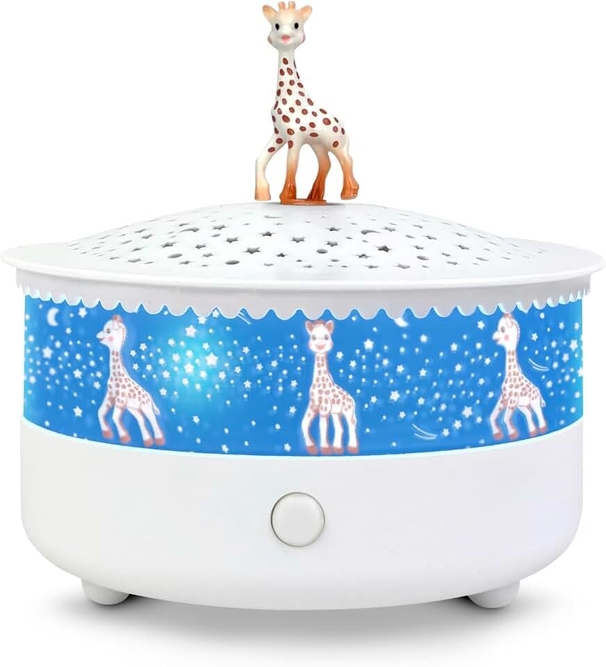 Trousselier 6260815 Sternenhimmel-Nachtlicht mit Musik, Sophie die Giraffe, Schlummerlicht mit Schreifunktion, Sternenlicht, Einschlafhilfe, Spieluhr für Kinder