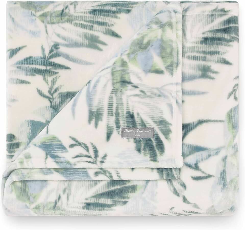 Tommy Bahama - Soft Fleece Throw Blanket for Couch or Bed, 50 x 70