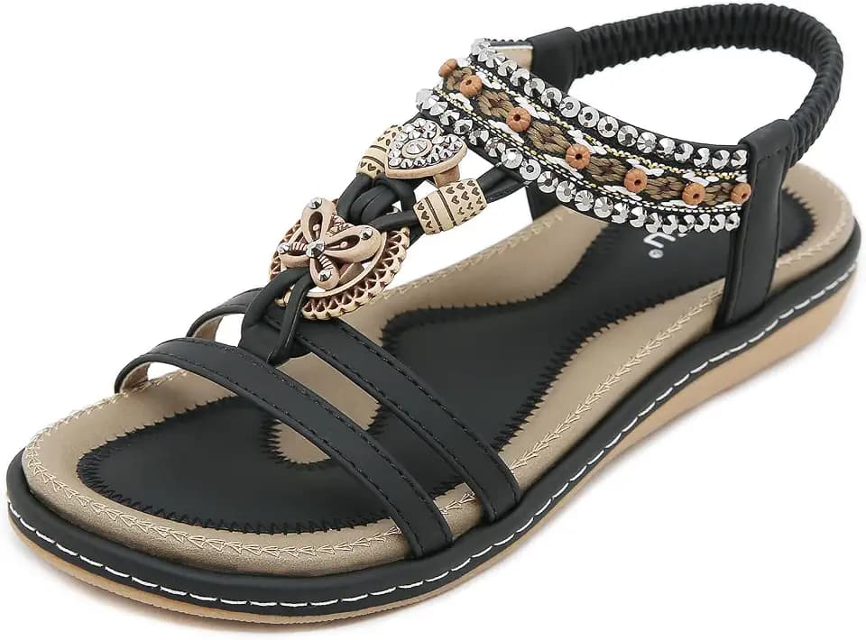 Acfoda Sandalen Damen Sommer mit Weiches Fussbett, Gr.35-44
