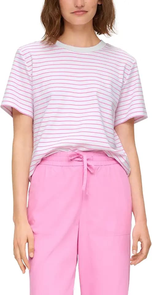 s.Oliver Damen 2151731 T-Shirt gestreift