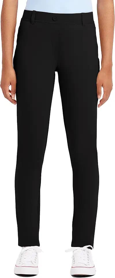 Nautica Women's Juniors Uniform Skinny Leg Jegging, Flat Front Style with Zipper Closure, Functional Pockets