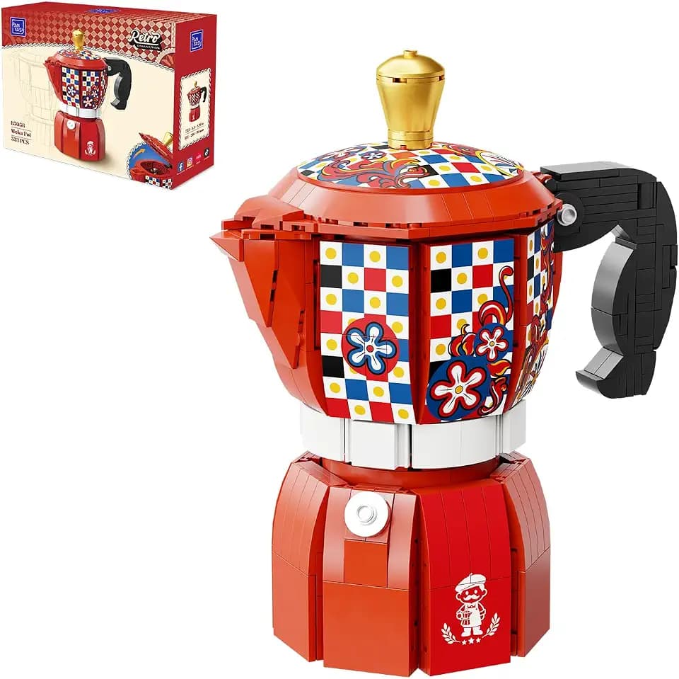 PANTASY Mokkakannen-Bauset für Erwachsene, Retro-Espressokocher-Modell
