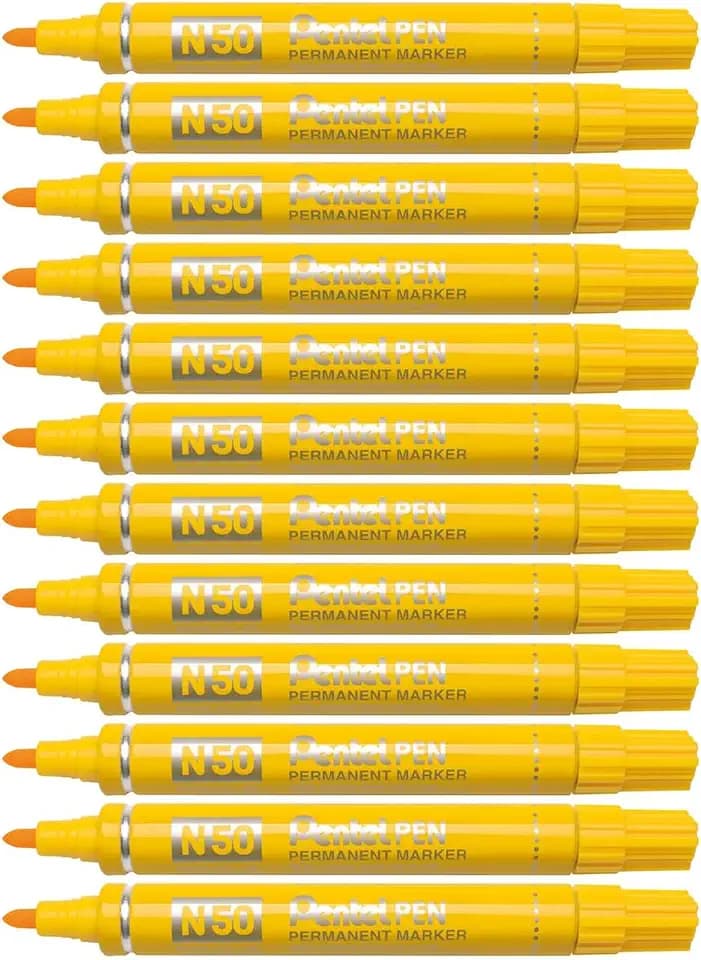 Pentel Marker Permanent konische Spitze Lot de 12 gelb