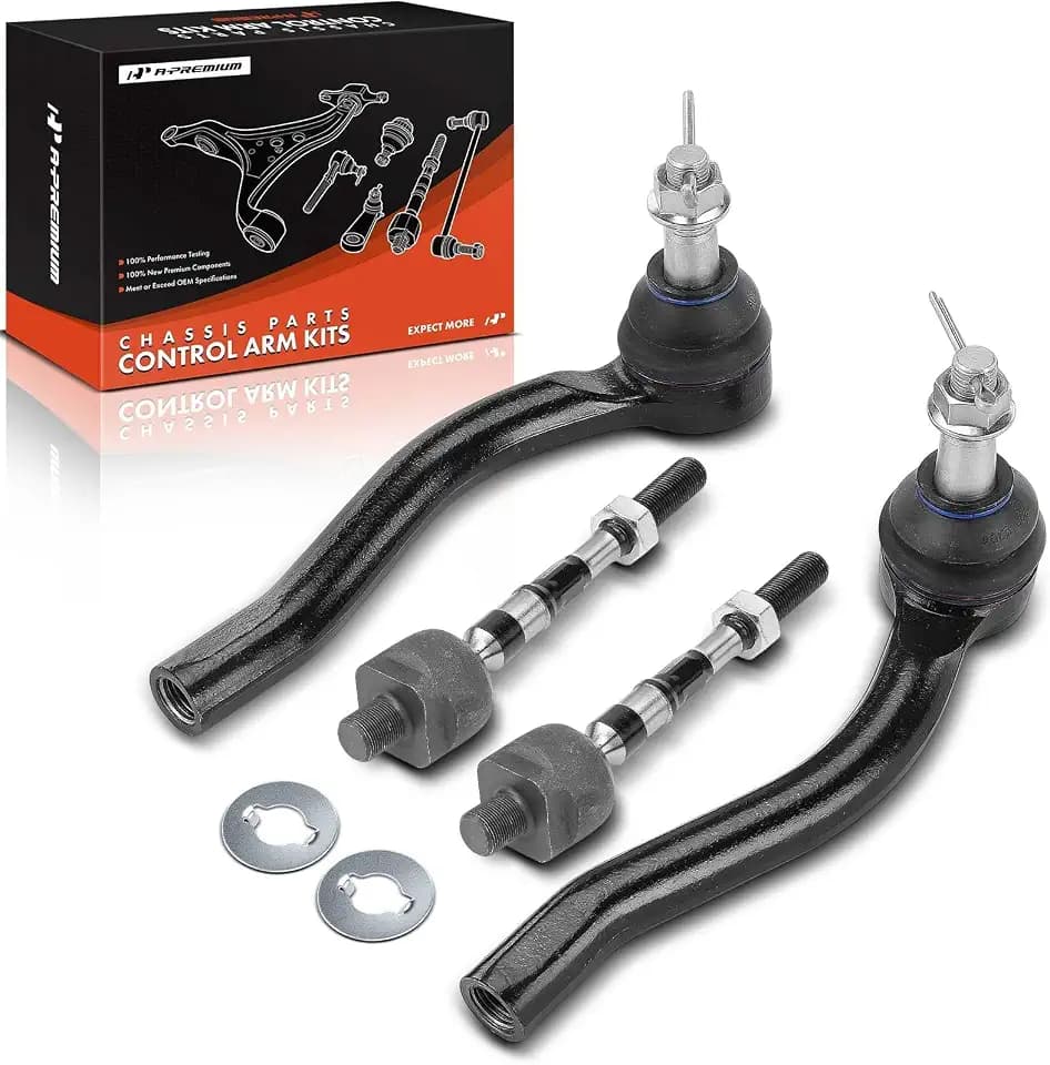 A-Premium Front Inner & Outer Tie Rod End Kit Fix Uneven Tire Wear