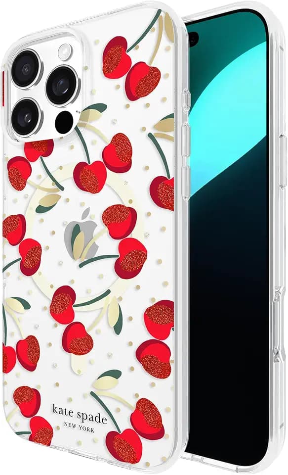 kate spade new york iPhone 16 Pro Max Case - Cherry Dot Gems