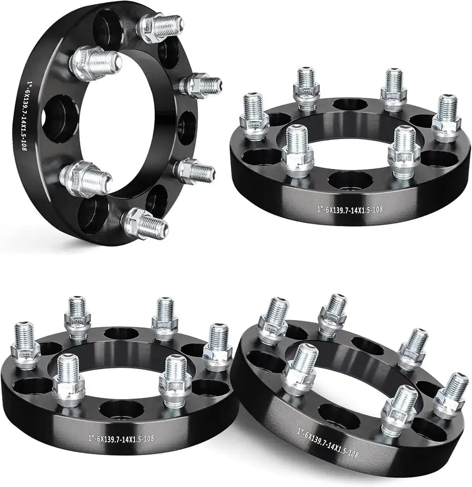 EVIL ENERGY 6x5.5 Wheel Spacers 1", 108mm Bore Not Hubcentric M14x1.5 Studs